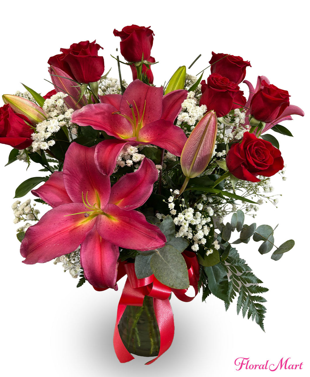 Rose and Lily flower bouquet in Hilo, Hawaii