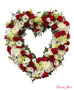 Heart-Shaped Wreath by Floral Mart in Hilo, Hawaii