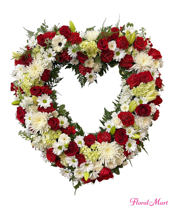 Heart-Shaped Wreath by Floral Mart in Hilo, Hawaii