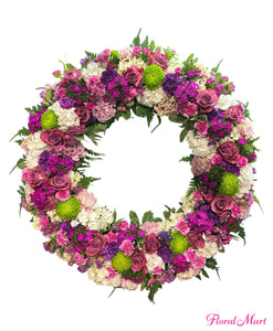Purple-Themed Wreath
