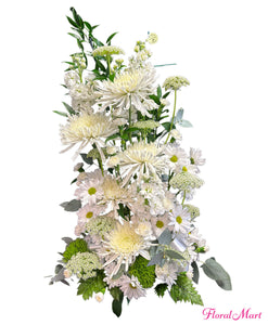 High Style All White Fresh Bouquet
